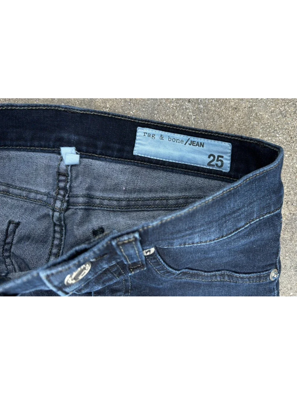 Rag & Bone Jeans Women 25W x 26L Skinny Dark Blue Wash